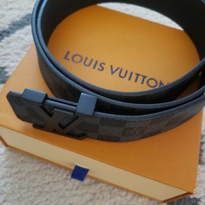 LOUIS VUITTON BELT X DAMIER GRAPHITE
